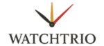 WatchTrio brand logo with vintage watch style design