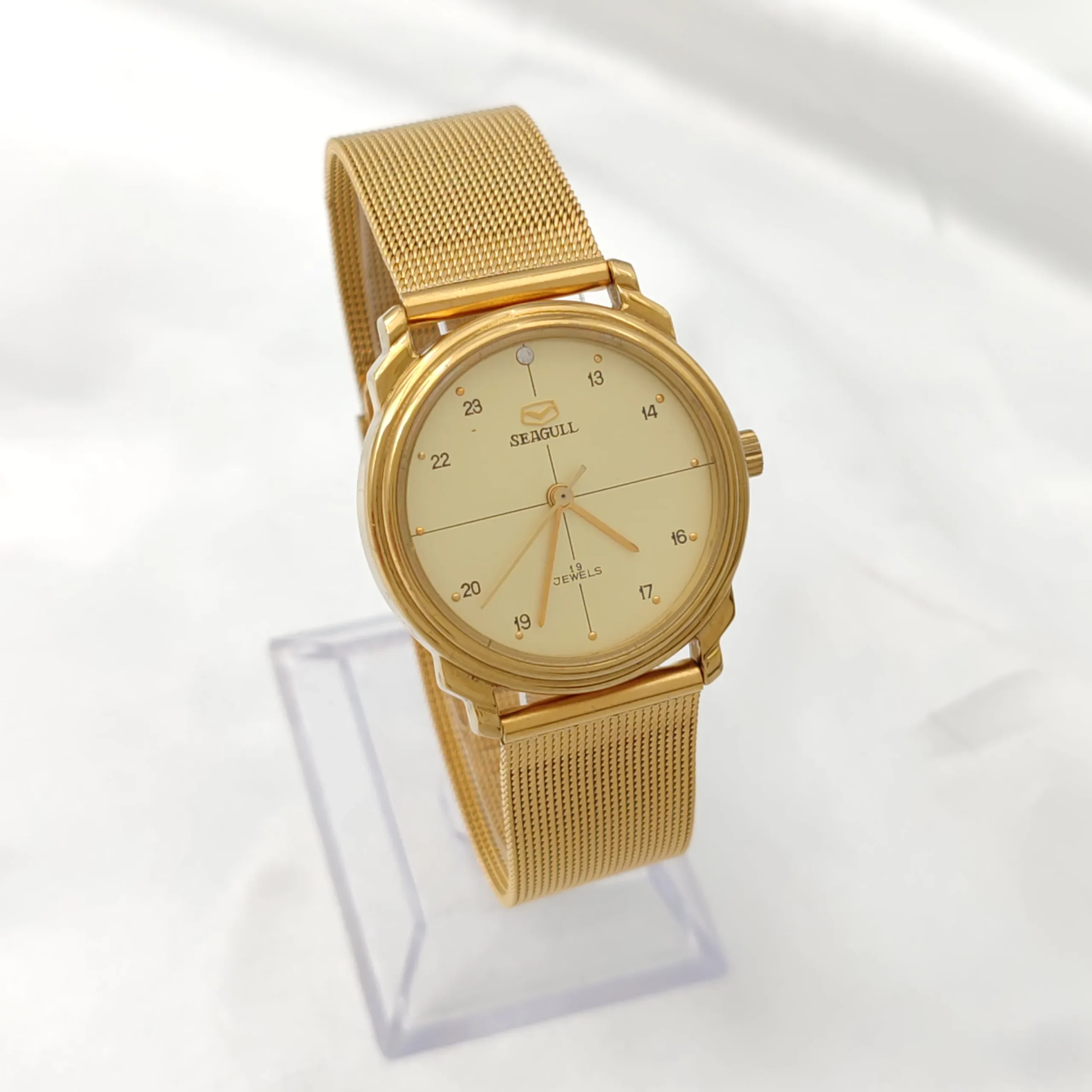 Vintage 1920s Men Gold Gold-Plated Mechanical Watch