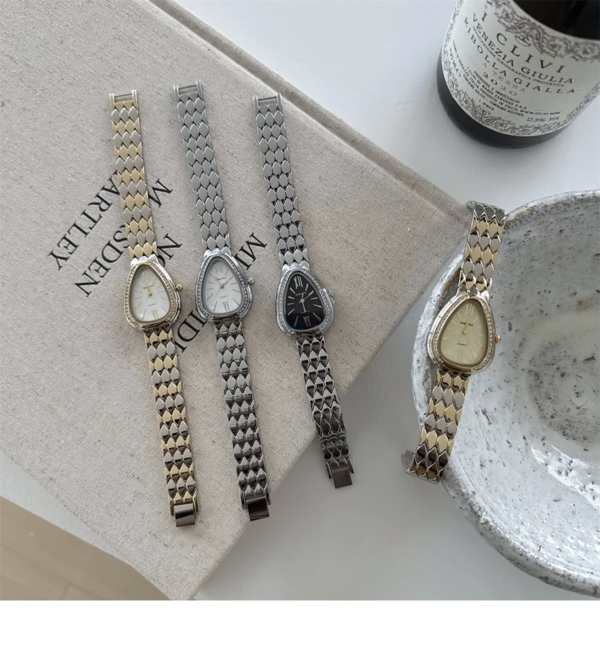 Collection of vintage Greek snake women’s watches in silver and gold – WatchTrio