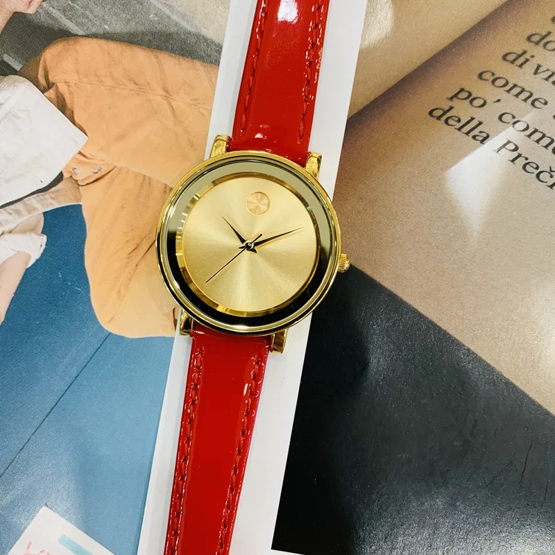 Vintage women’s leather watch with gold dial and beige strap – WatchTrio