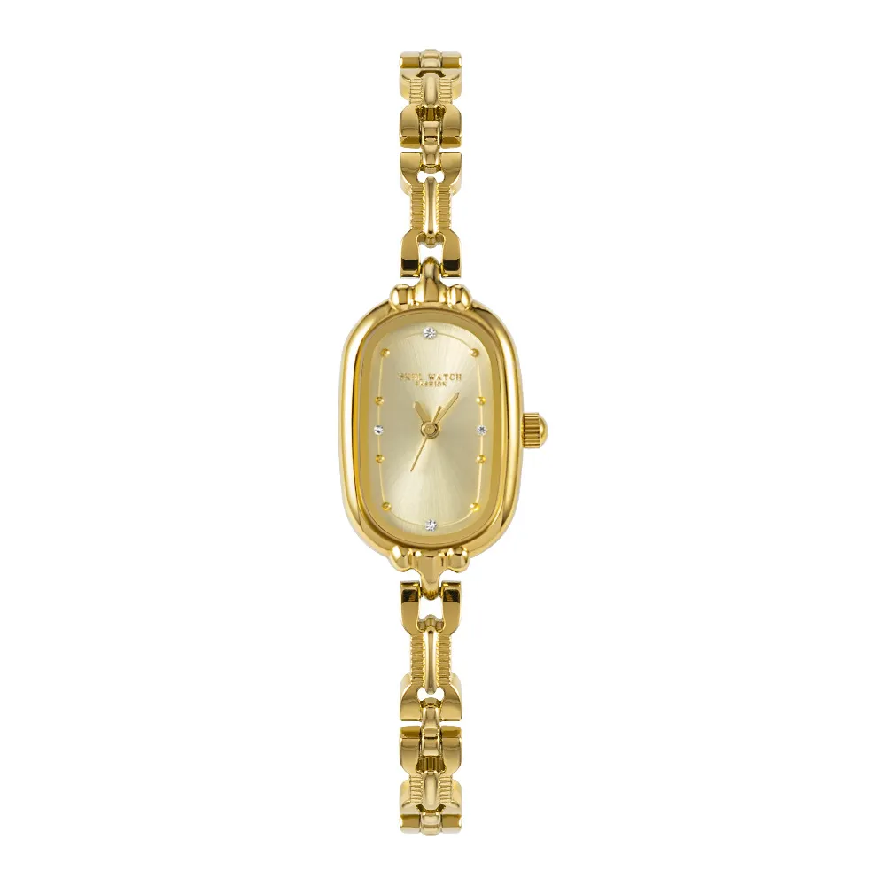Classic retro oval gold women’s watch with quartz movement – WatchTrio