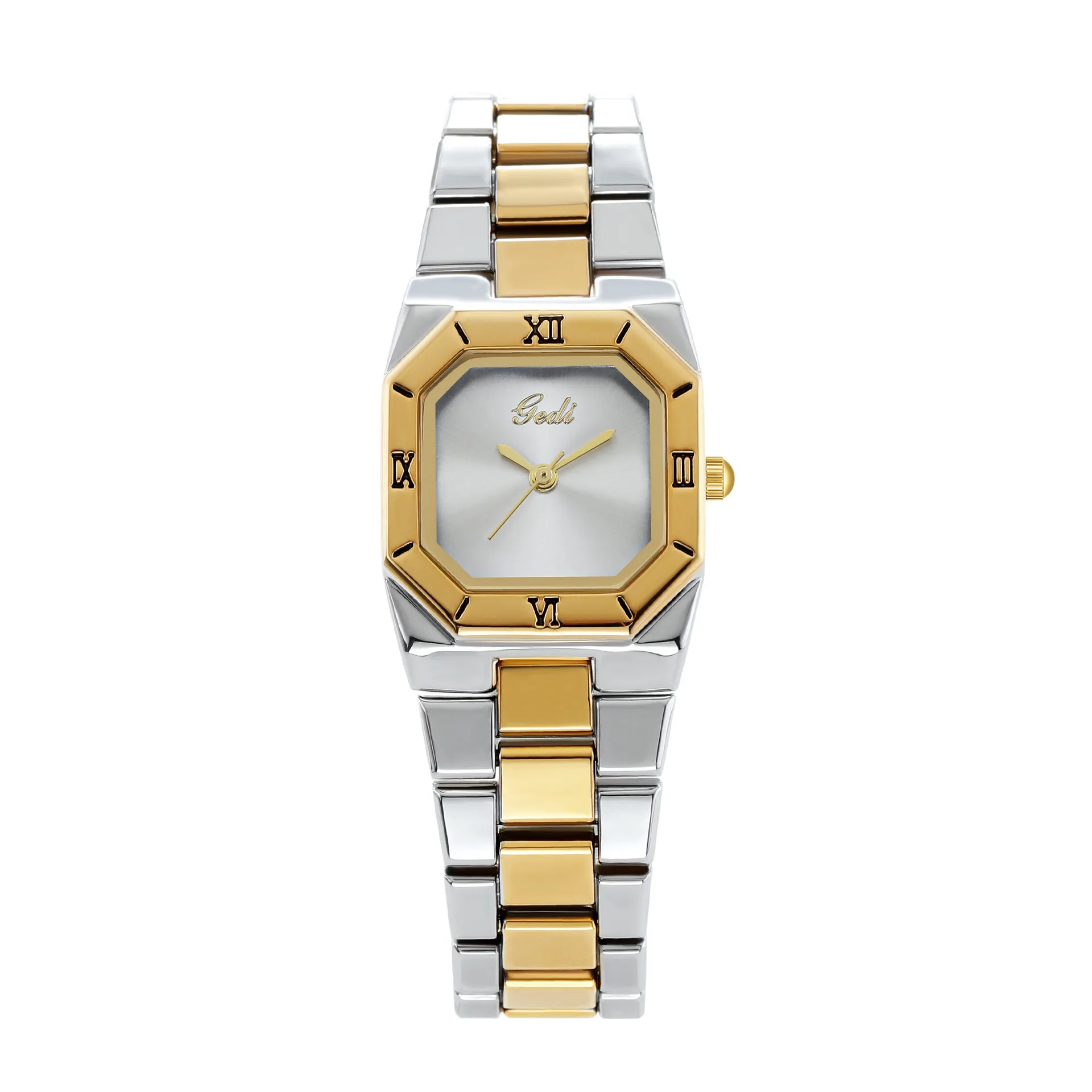 Vintage silver women’s watch with white dial and steel strap – WatchTrio